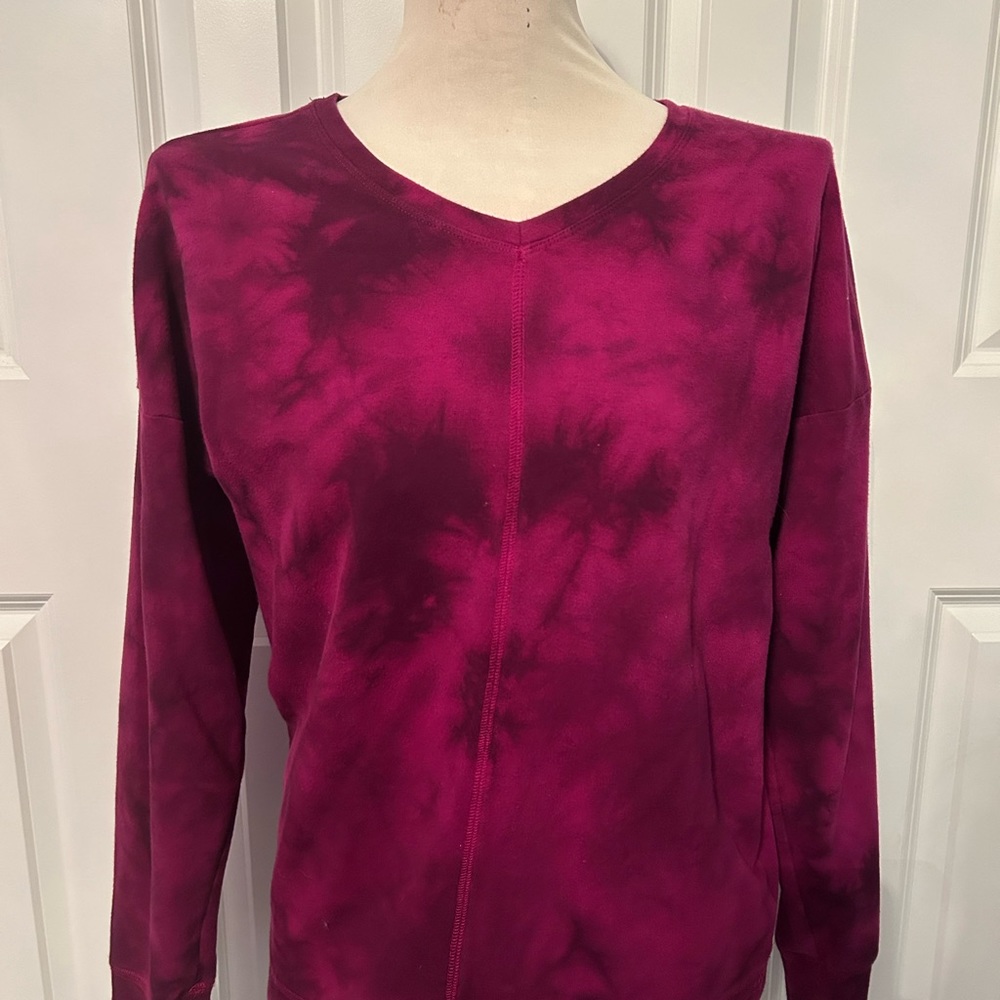 Tech gear pink purple magenta tie dye sweatshirt size small NWOT